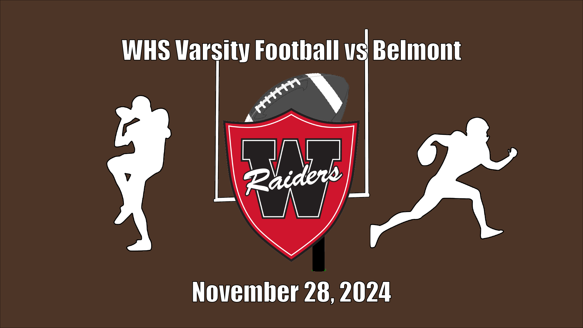 Thumbnail image for Thanksgiving Game - WHS Football vs Belmont - November 28, 2024