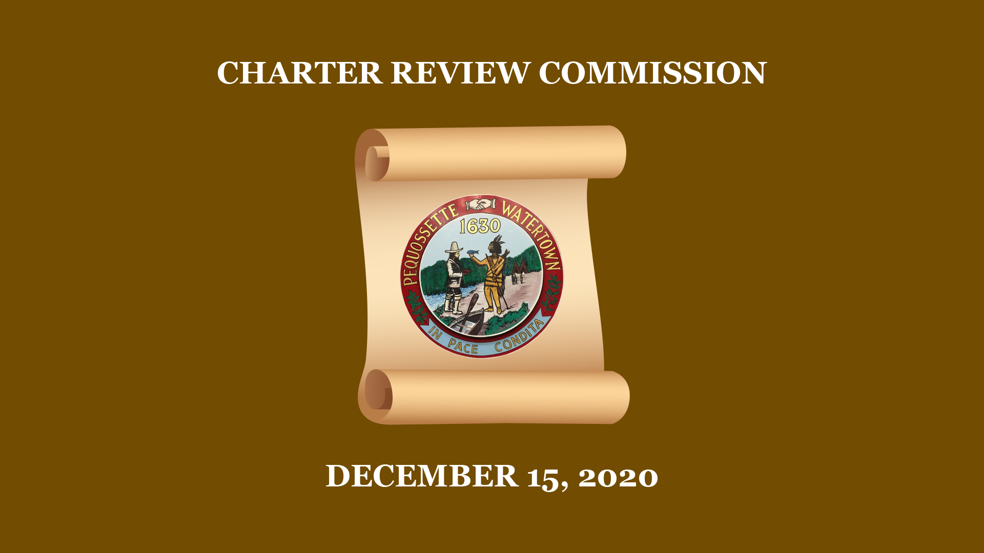 Navigate to Charter Review Commission - December 15, 2020