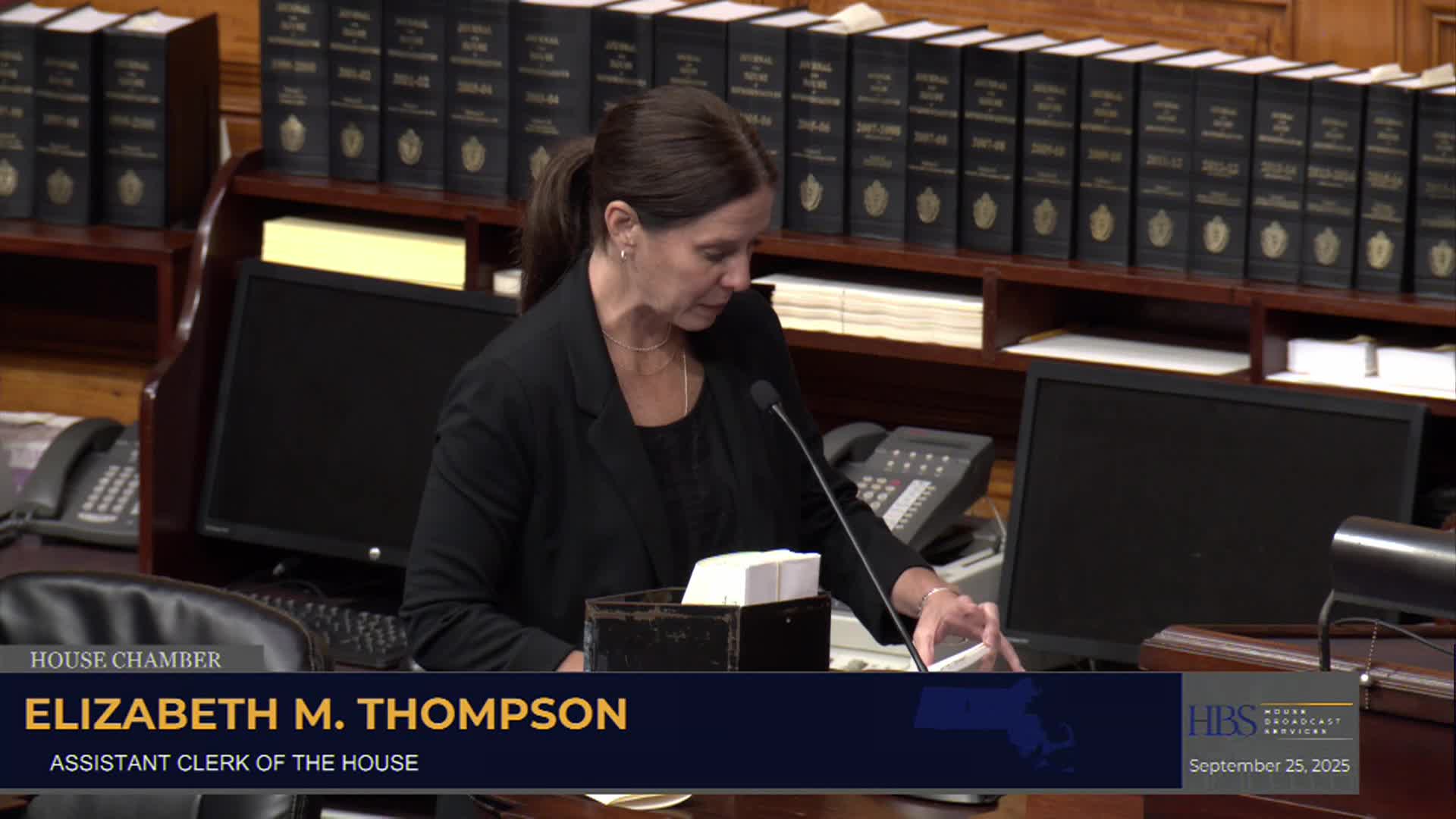 Massachusetts House of Representatives Session - September 29, 2025