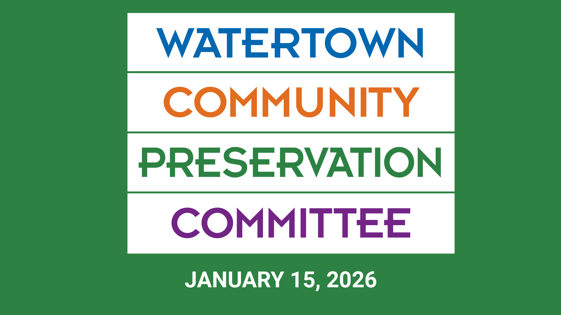Thumbnail image for Community Preservation Committee - January 15, 2026