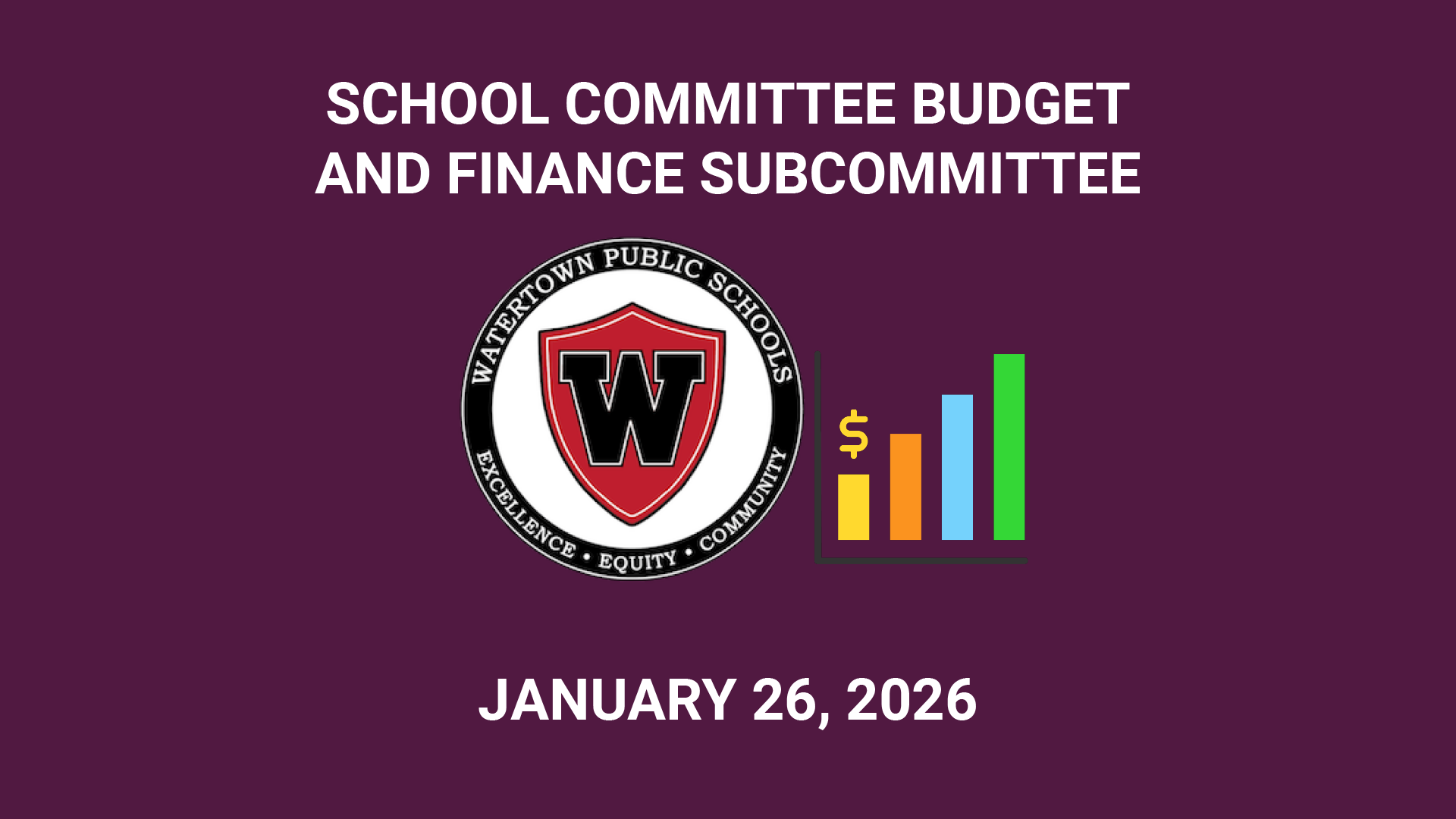 Thumbnail image for School Committee Budget and Finance Subcommittee - January 26, 2026