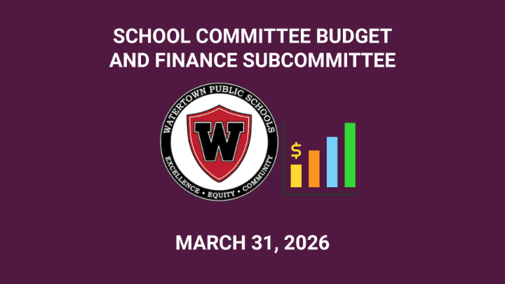 Thumbnail image for School Committee Budget and Finance Subcommittee Meeting - March 31, 2026