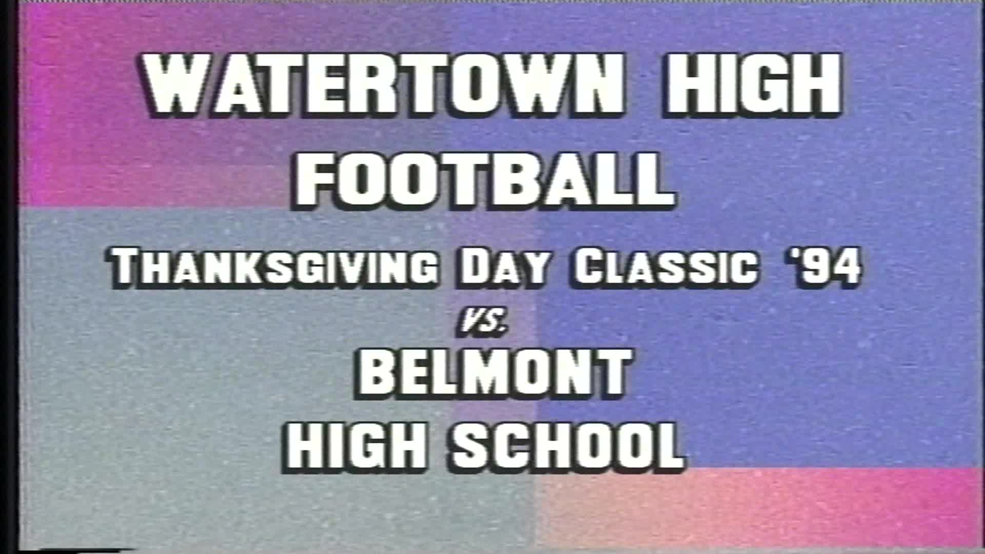 Thumbnail image for WHS Football vs Belmont - November 24, 1994 - Part 1